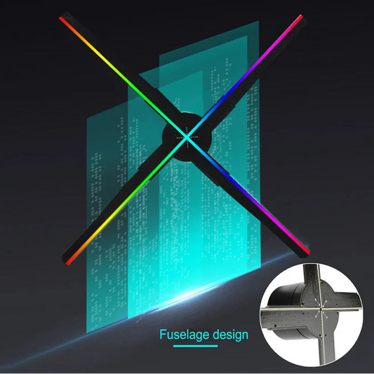 UNiPROS 3D Holographic Fan Screen Stereoscopic Display Suspended Project Lamp 42cm Suspended Imaging Advert Machine